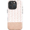 Rose Gold Herringbone iPhone 16 Pro Impact Case